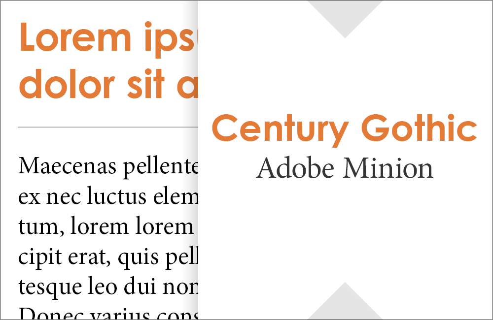 Century Gothic and Minion: Fonts that go with Century Gothic