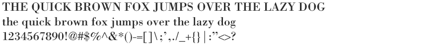 Bodoni specimen