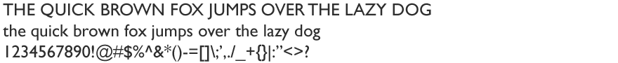 Gill Sans specimen