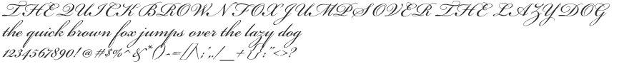 Bickham Script specimen