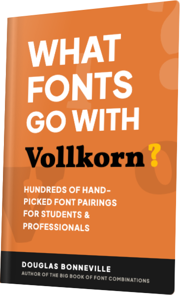 What Fonts Go With Vollkorn? — book cover