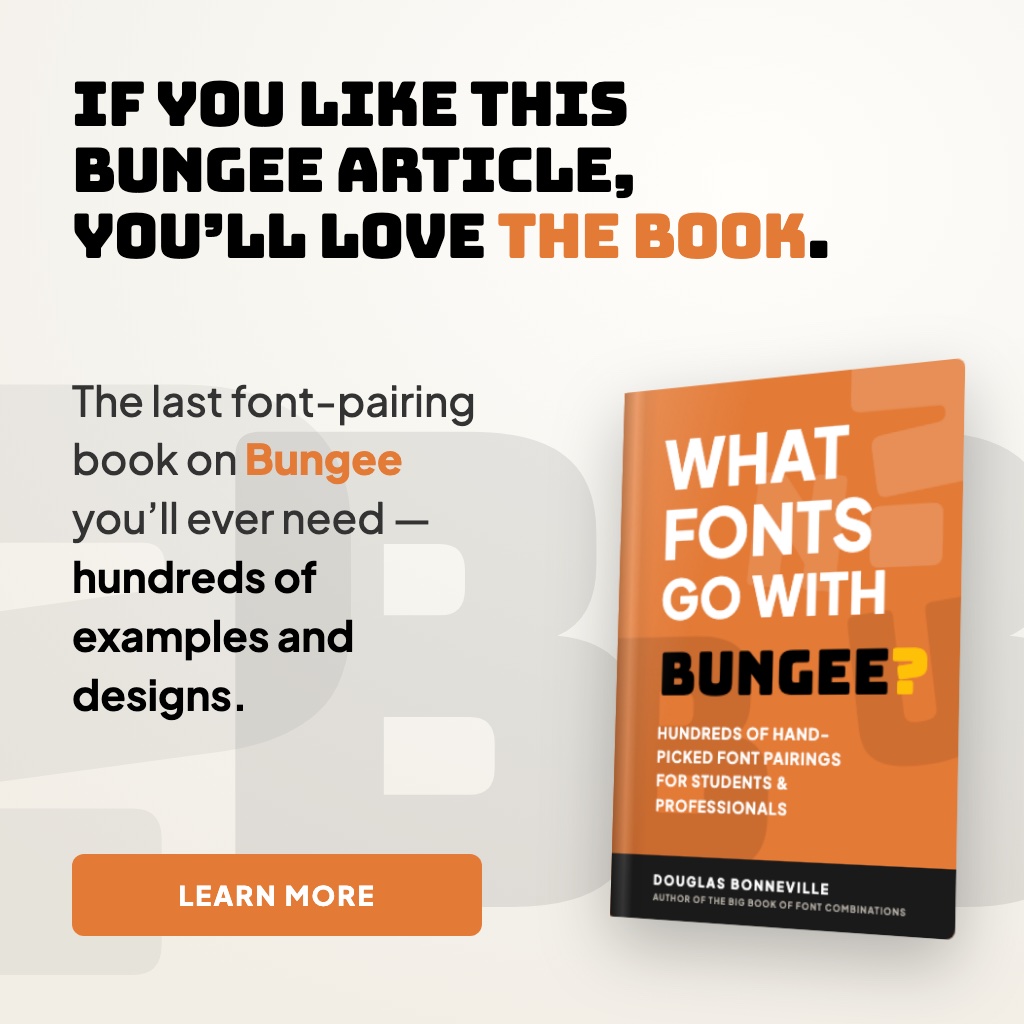 What Fonts Go With Bungee - the book from BonFX, coming soon