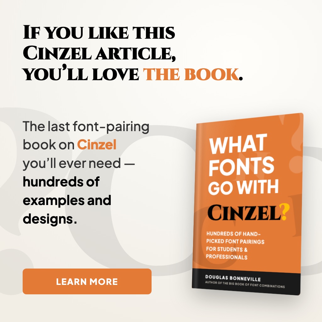 What Fonts Go With Cinzel - the book from BonFX, coming soon