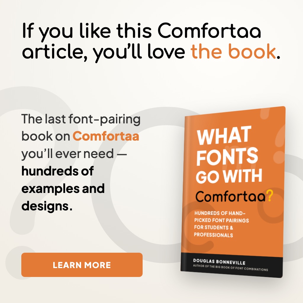 What Fonts Go With Comfortaa - the book from BonFX, coming soon