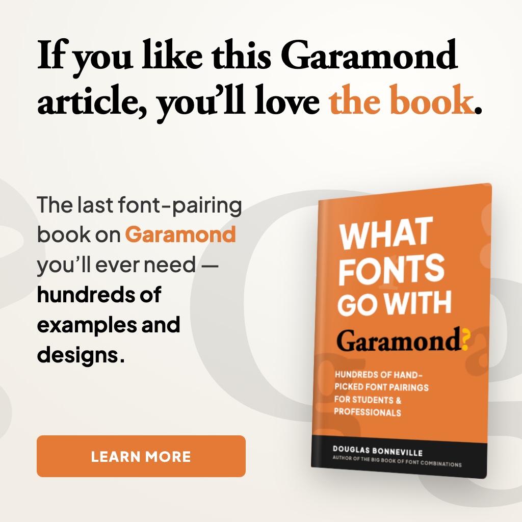What Fonts Go With Garamond - the book from BonFX, coming soon