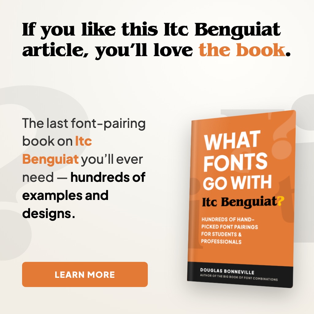 What Fonts Go With Itc Benguiat - the book from BonFX, coming soon