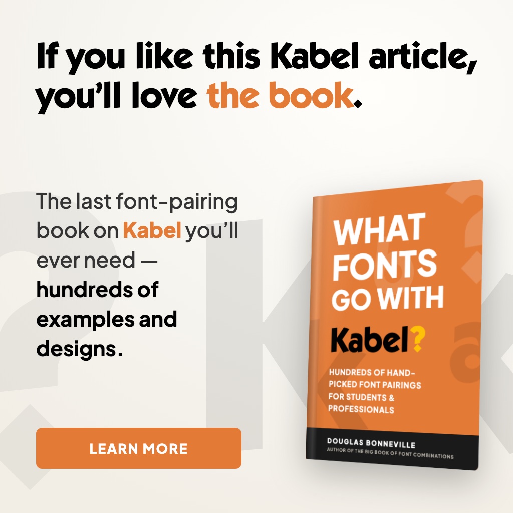 What Fonts Go With Kabel - the book from BonFX, coming soon