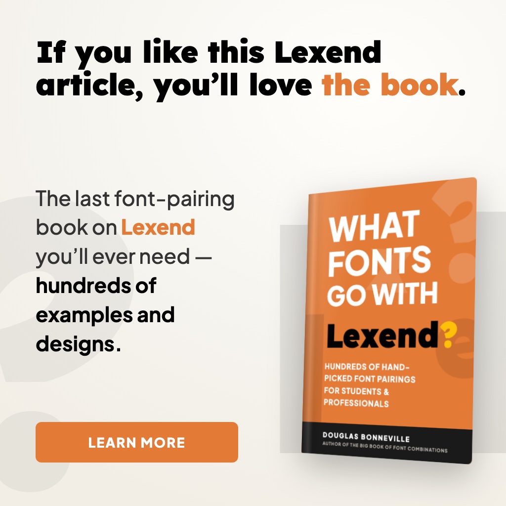 What Fonts Go With Lexend - the book from BonFX, coming soon