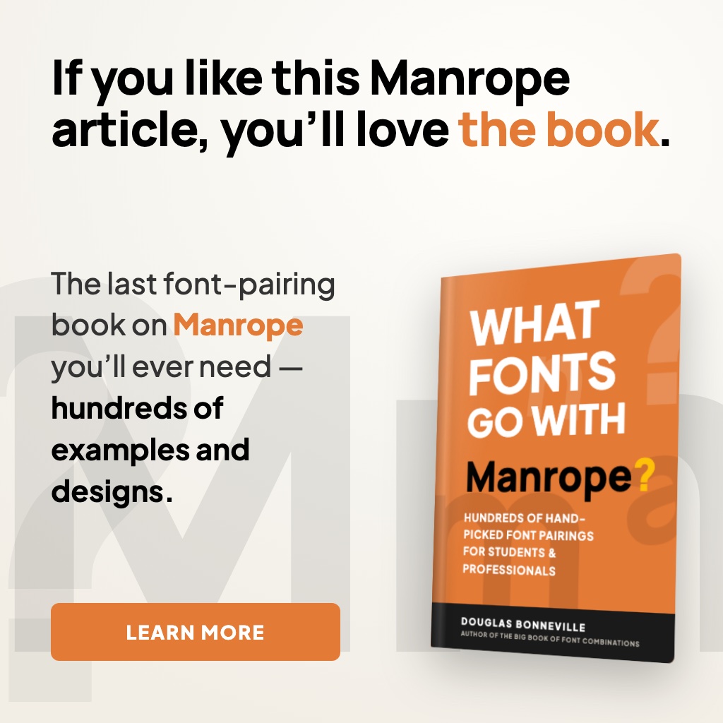 What Fonts Go With Manrope - the book from BonFX, coming soon