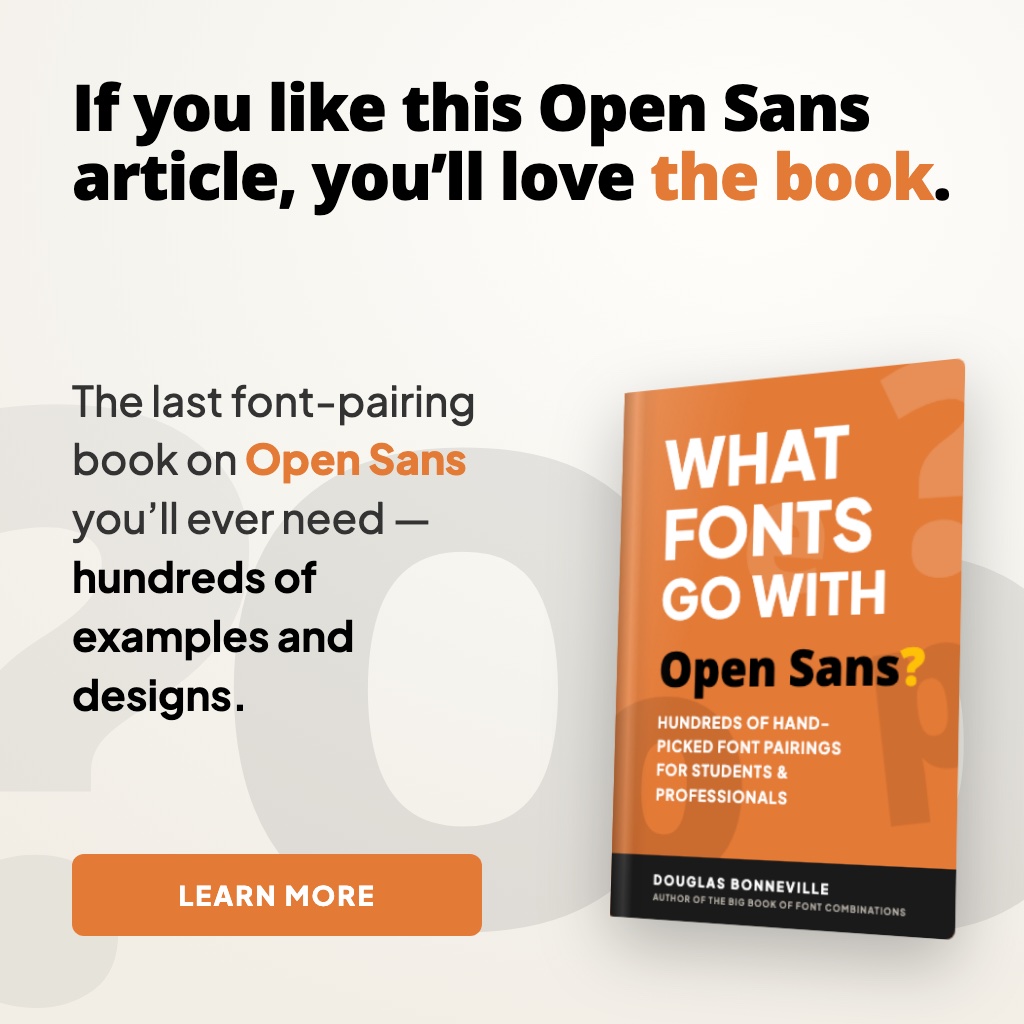 What Fonts Go With Open Sans - the book from BonFX, coming soon