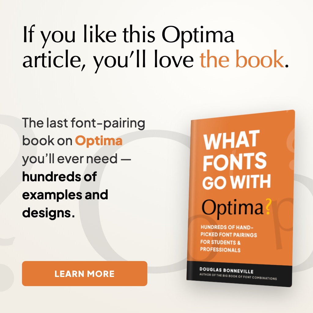 What Fonts Go With Optima - the book from BonFX, coming soon