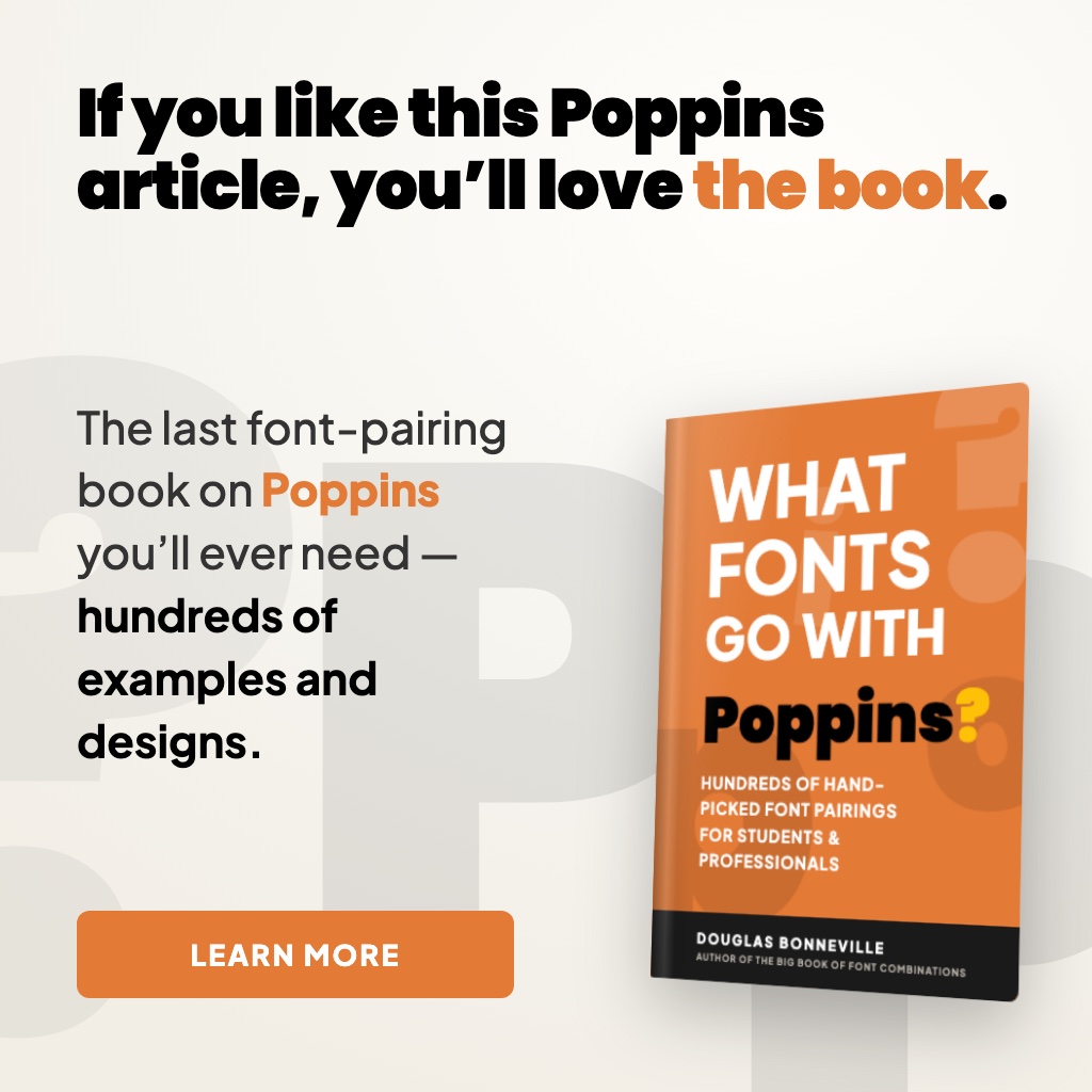What Fonts Go With Poppins - the book from BonFX, coming soon