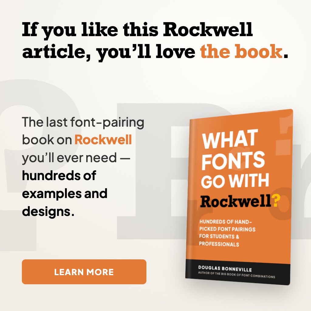What Fonts Go With Rockwell - the book from BonFX, coming soon