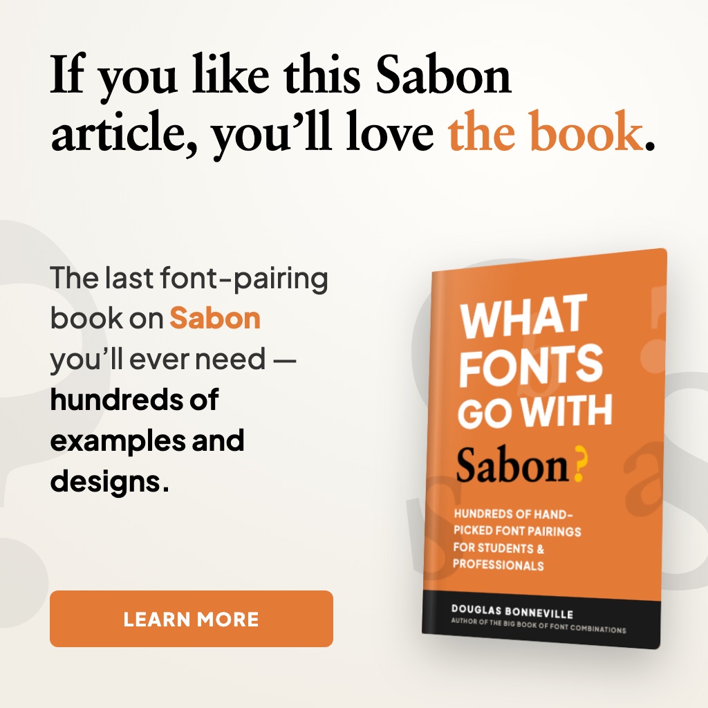 What Fonts Go With Sabon - the book from BonFX, coming soon