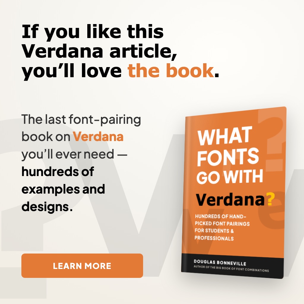 What Fonts Go With Verdana - the book from BonFX, coming soon