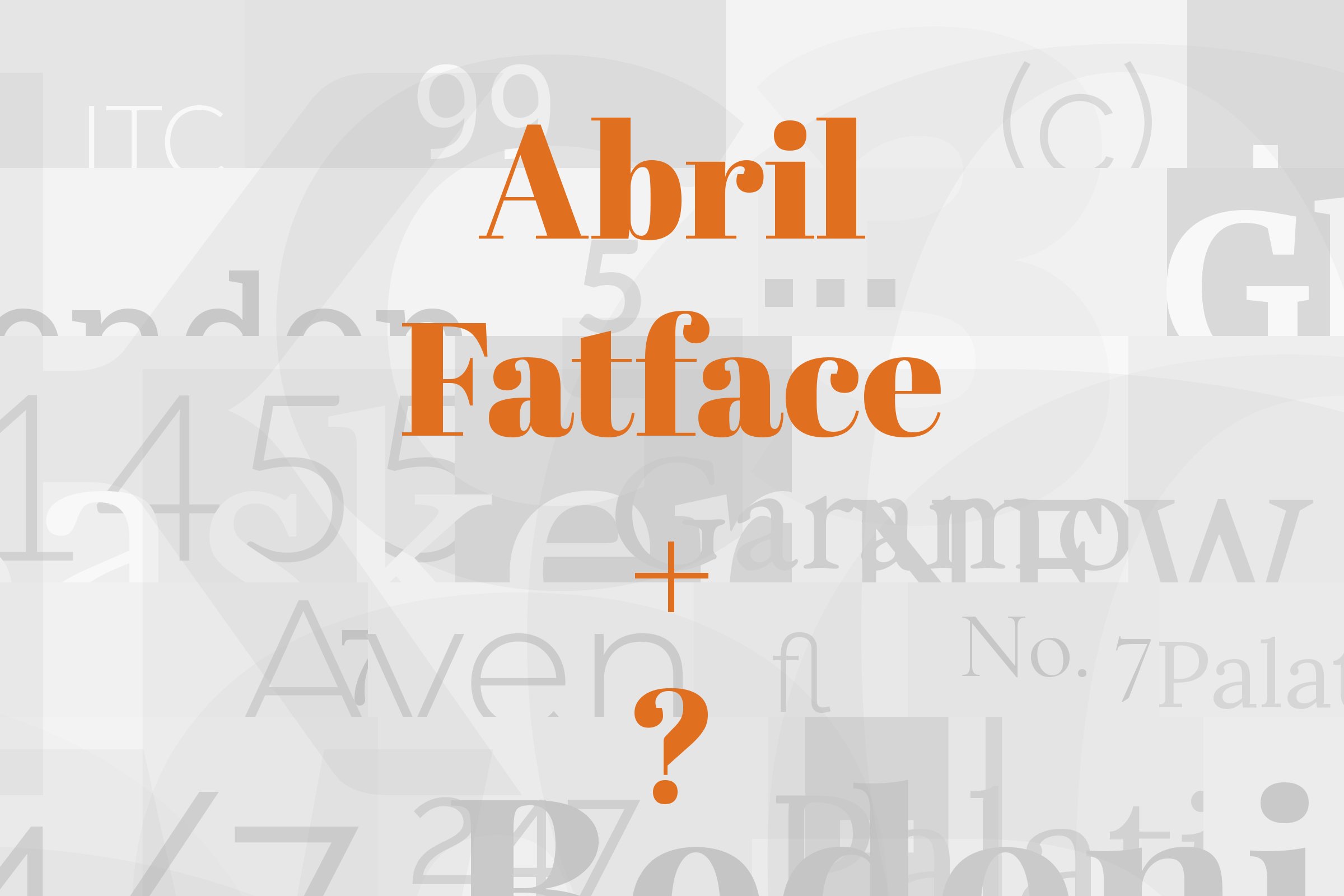 abril fatface font pairing