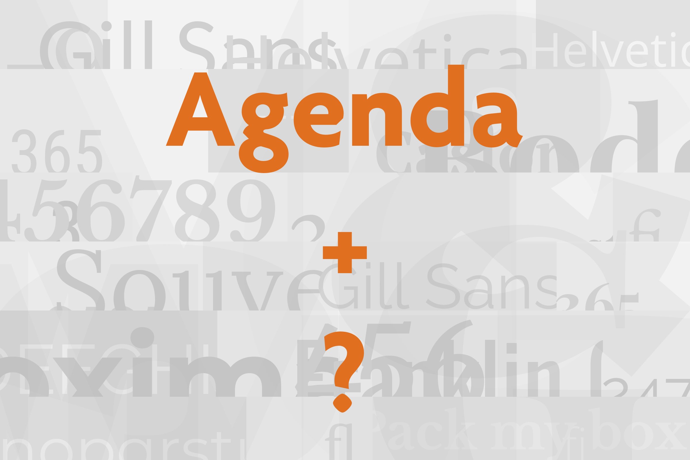 agenda font pairing