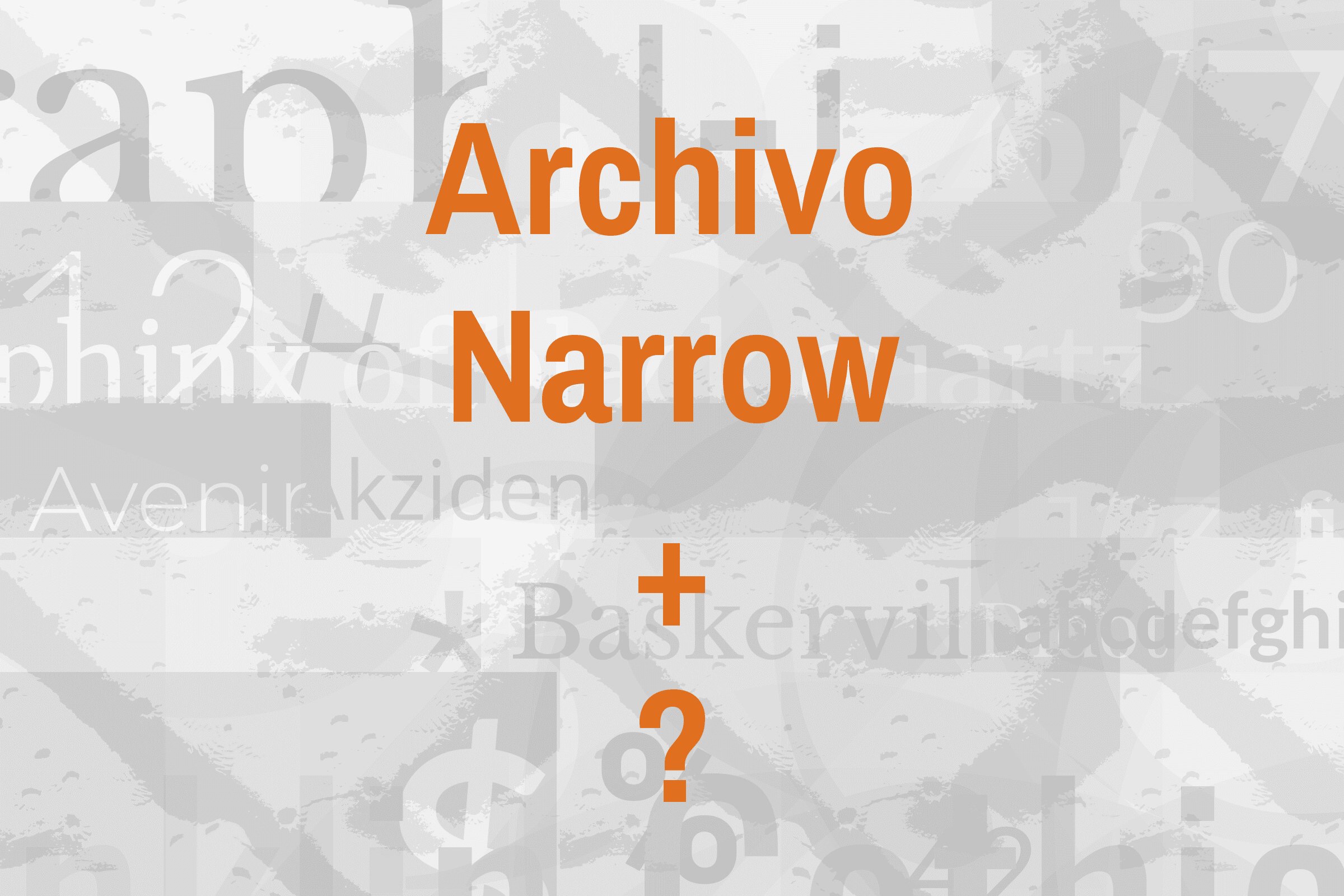 What Fonts Go With Archivo Narrow?
