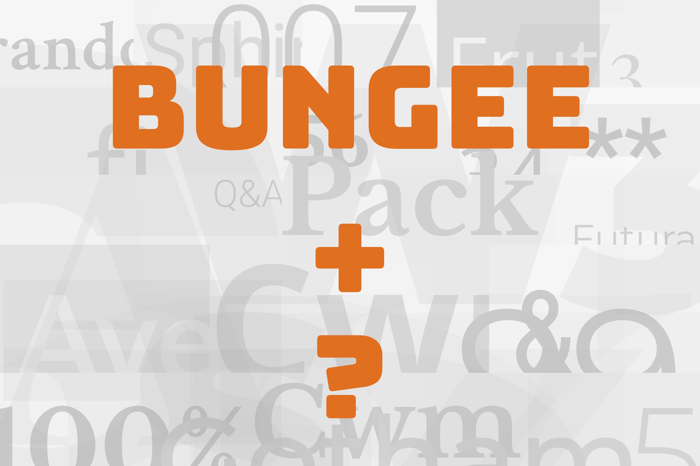 bungee font pairing