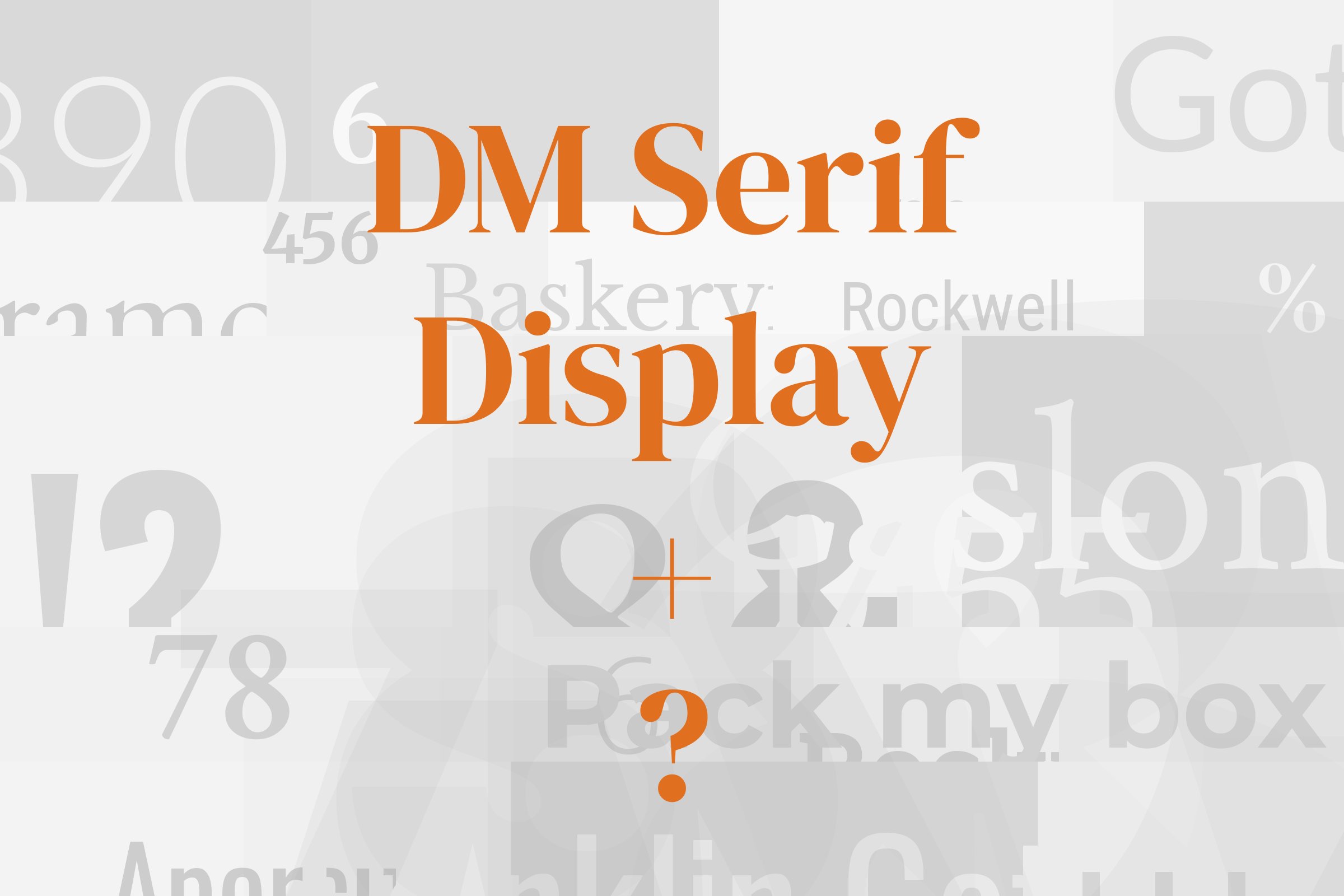 dm serif display font pairing