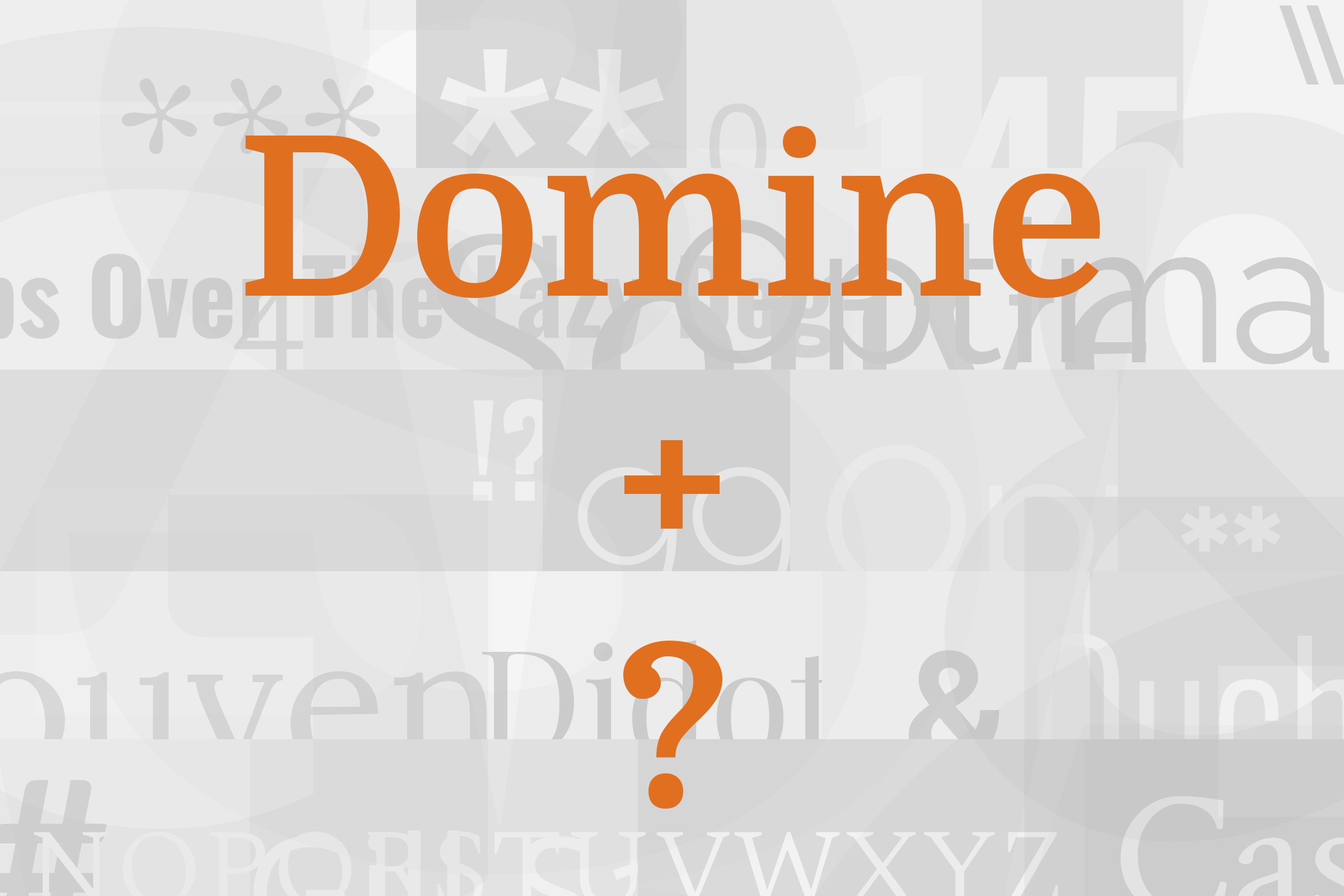 domine font pairing