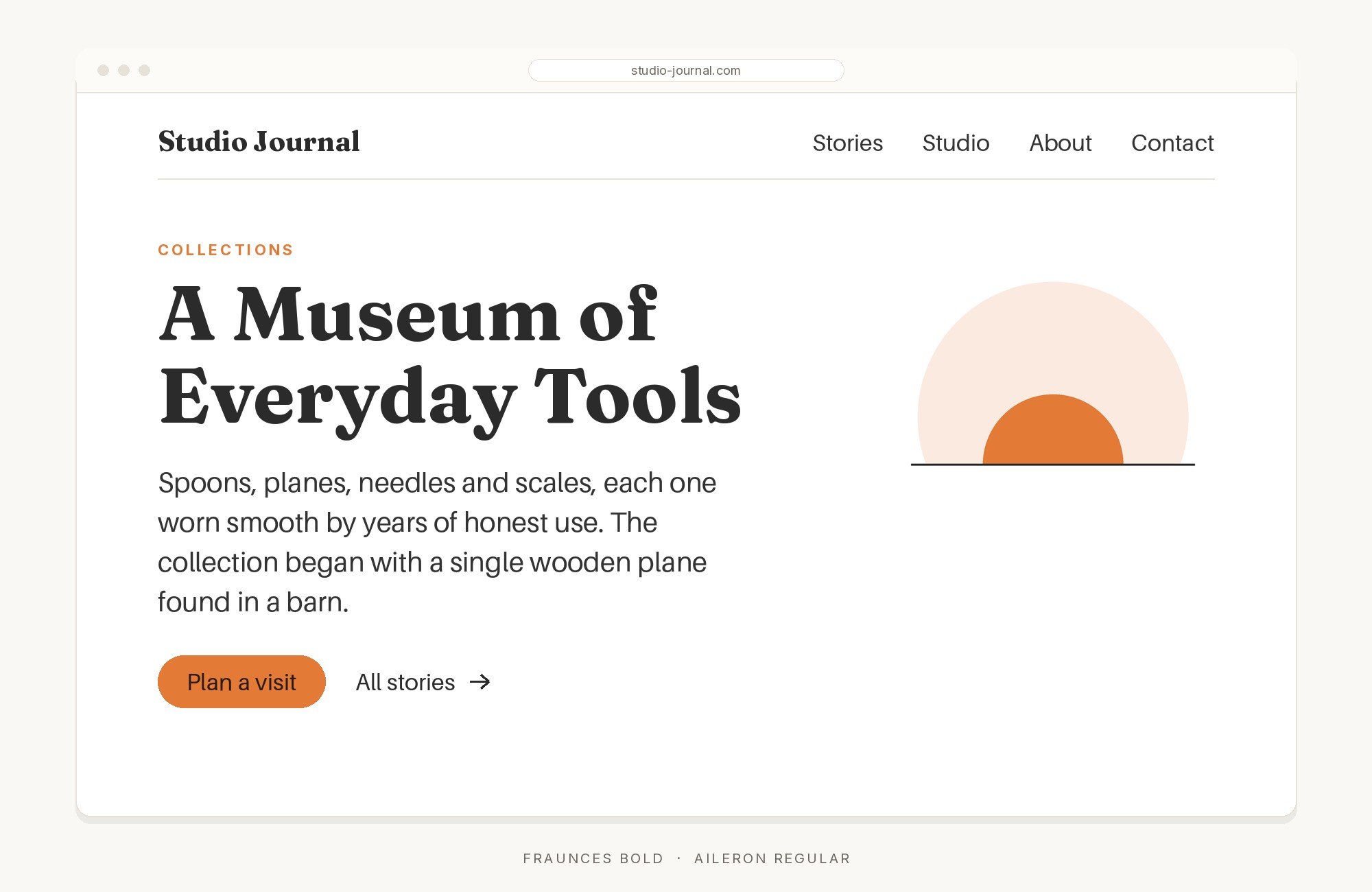 Fraunces and Aileron font pairing: Fraunces headline with Aileron body text