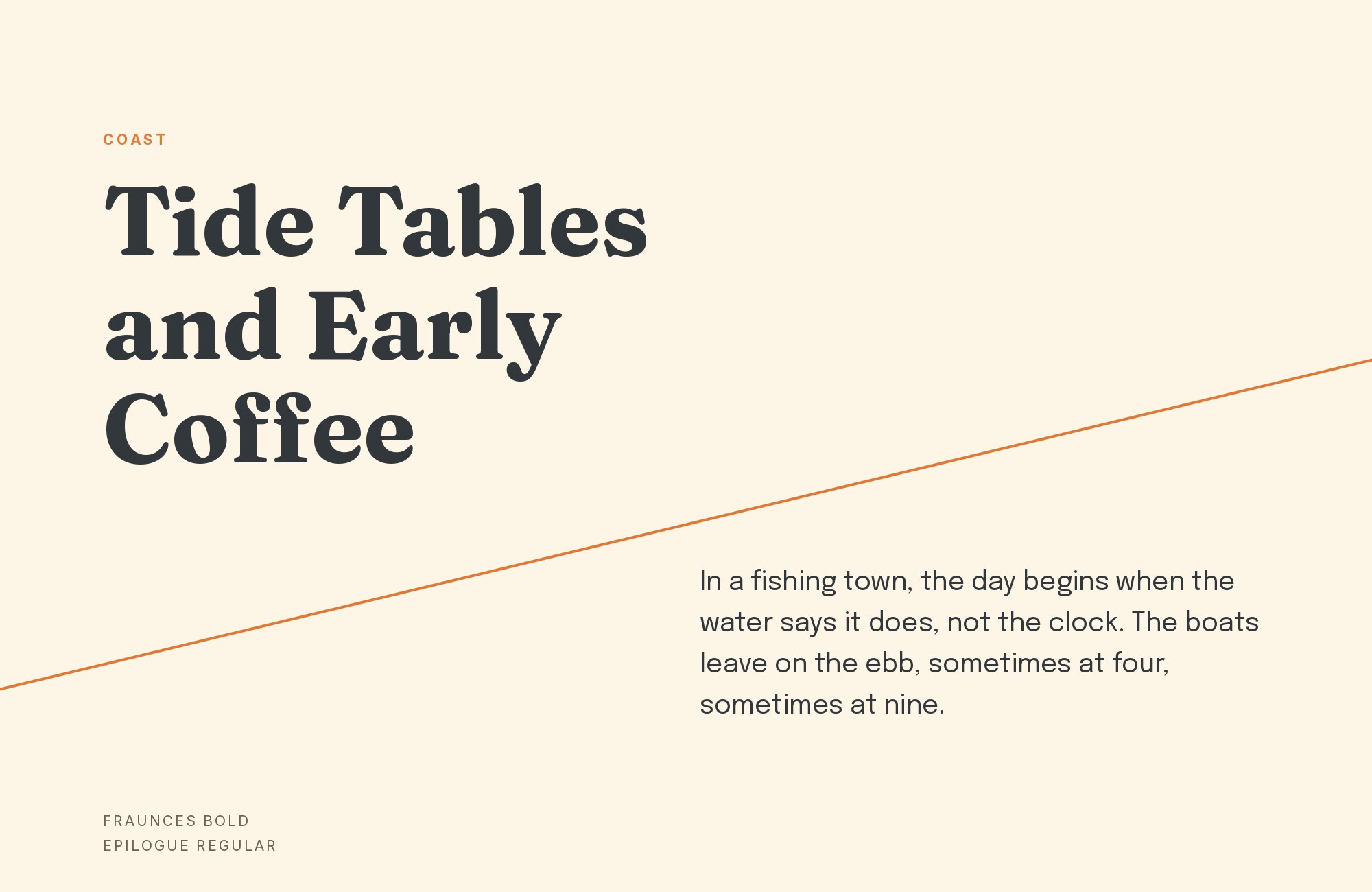 Fraunces and Epilogue font pairing: Fraunces headline with Epilogue body text