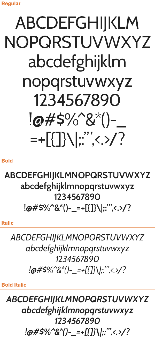 Cabin font sample