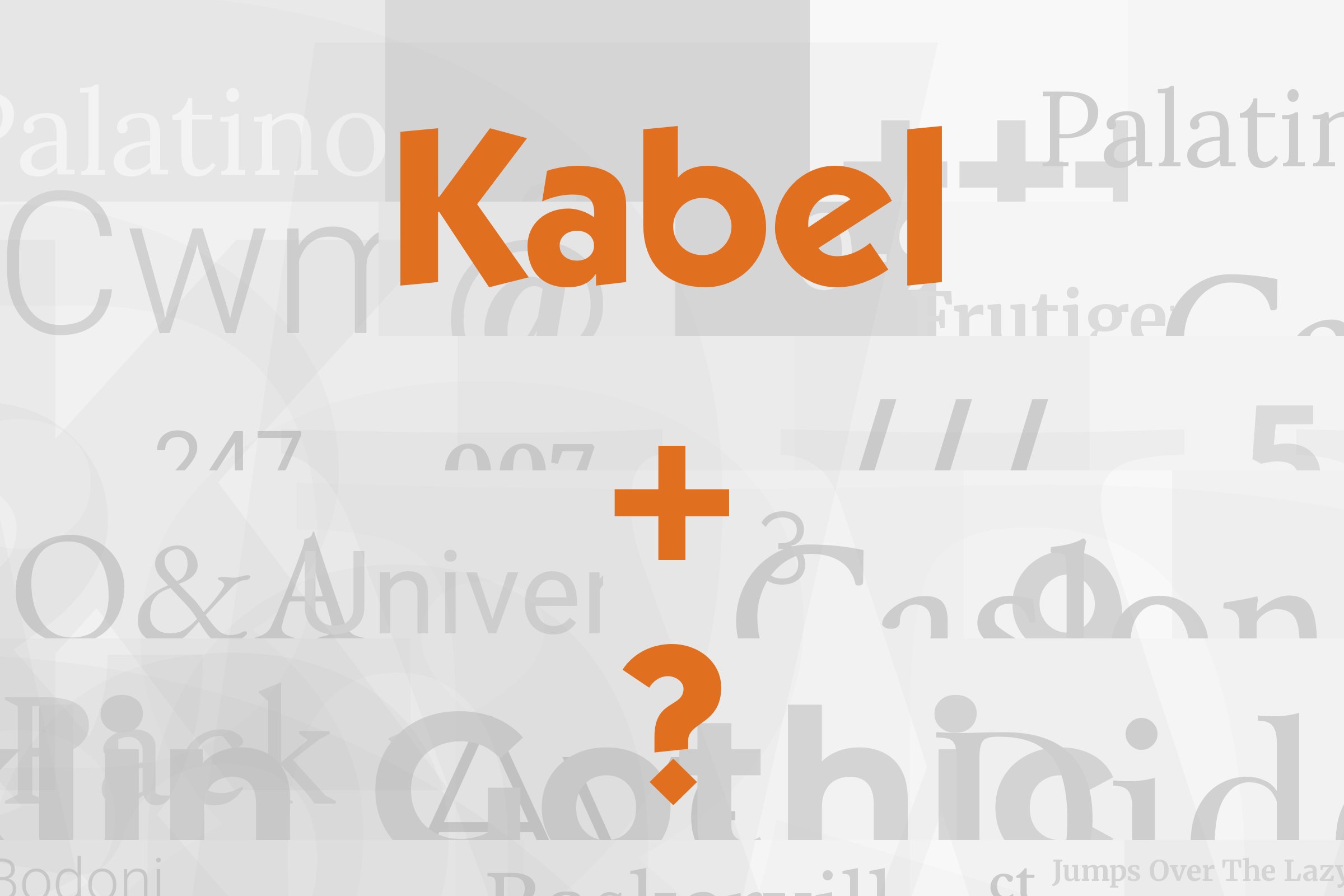 kabel font pairing