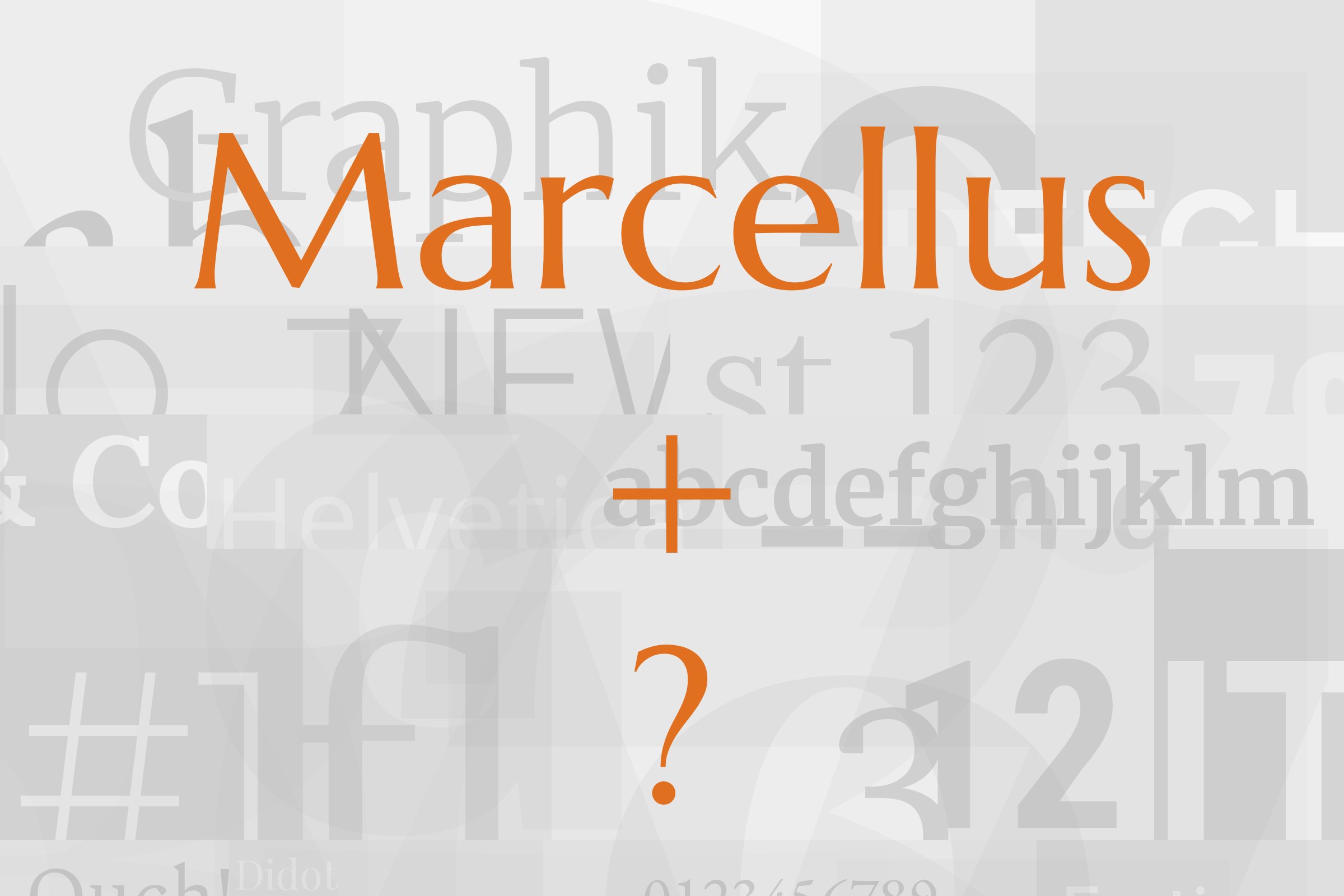 marcellus font pairing