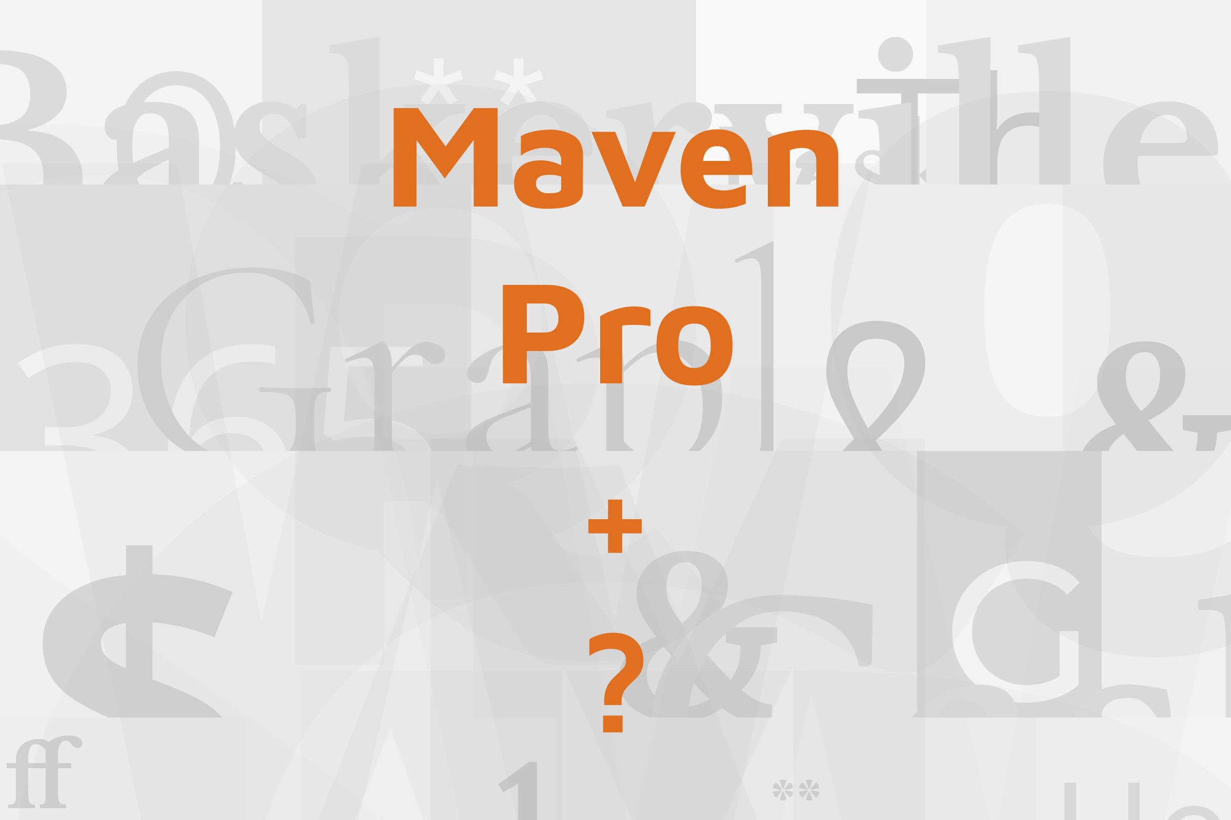 maven pro font pairing