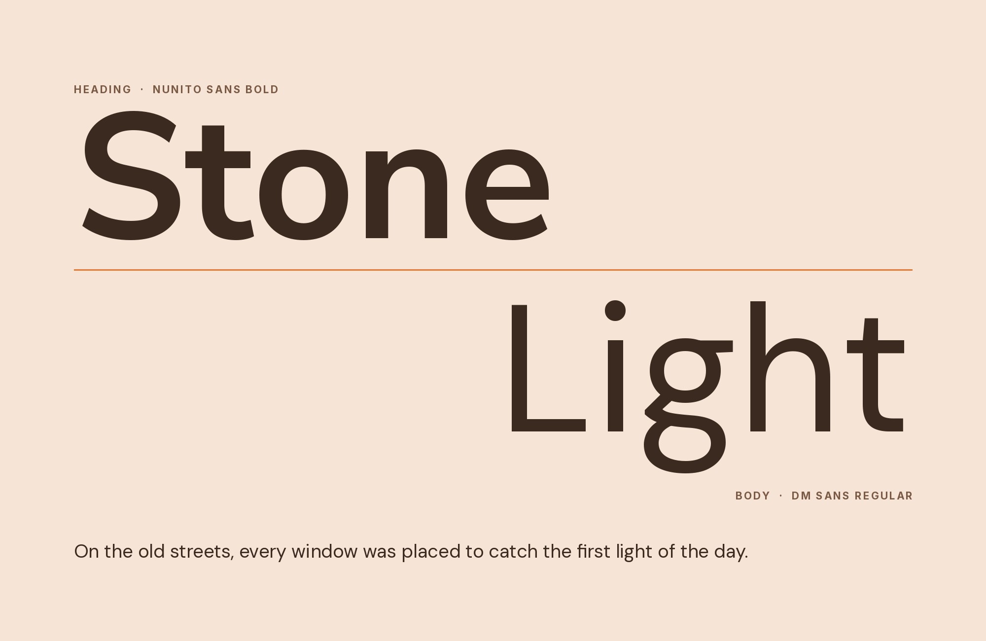 Nunito Sans and DM Sans font pairing: Nunito Sans headline with DM Sans body text