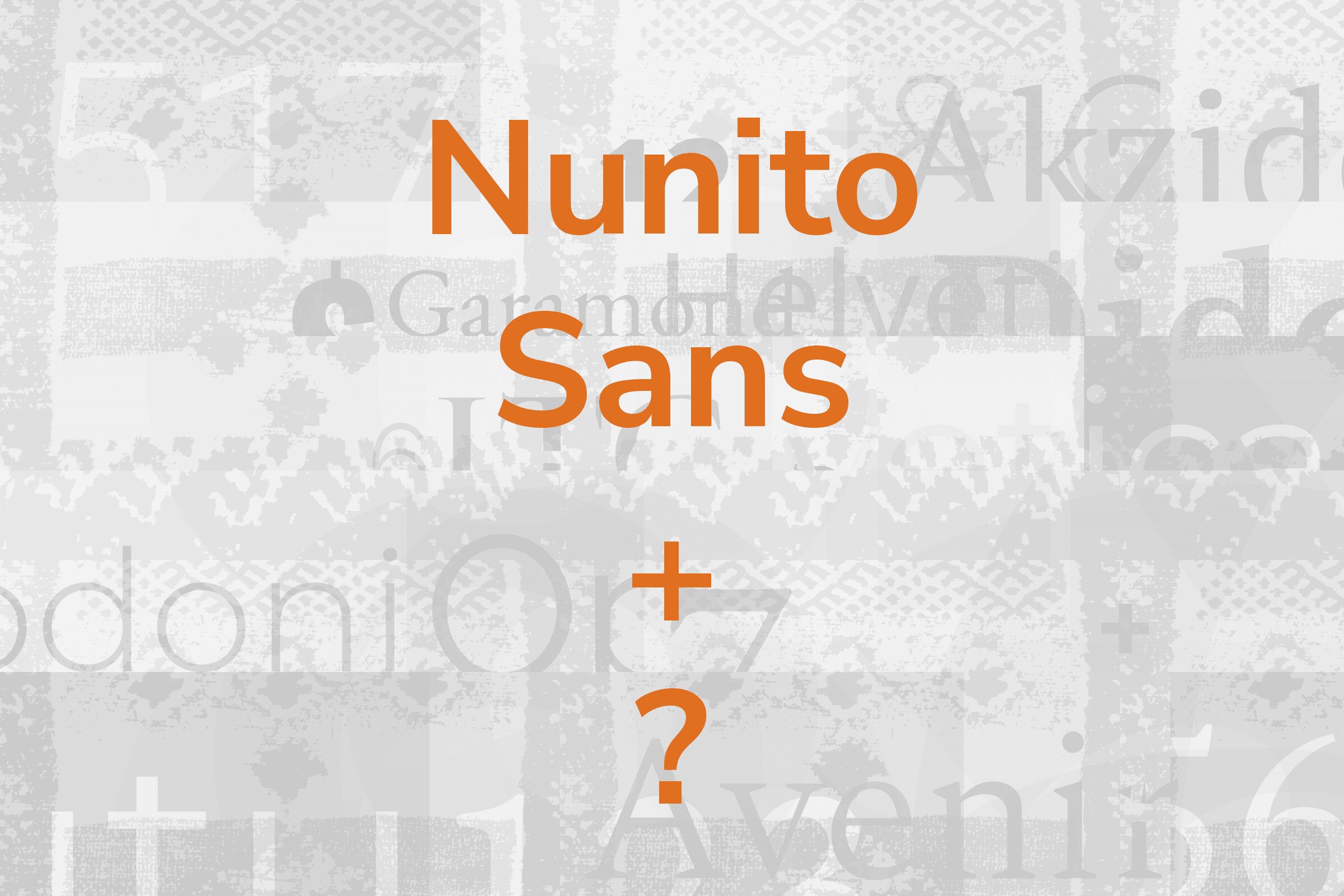 What Fonts Go With Nunito Sans?