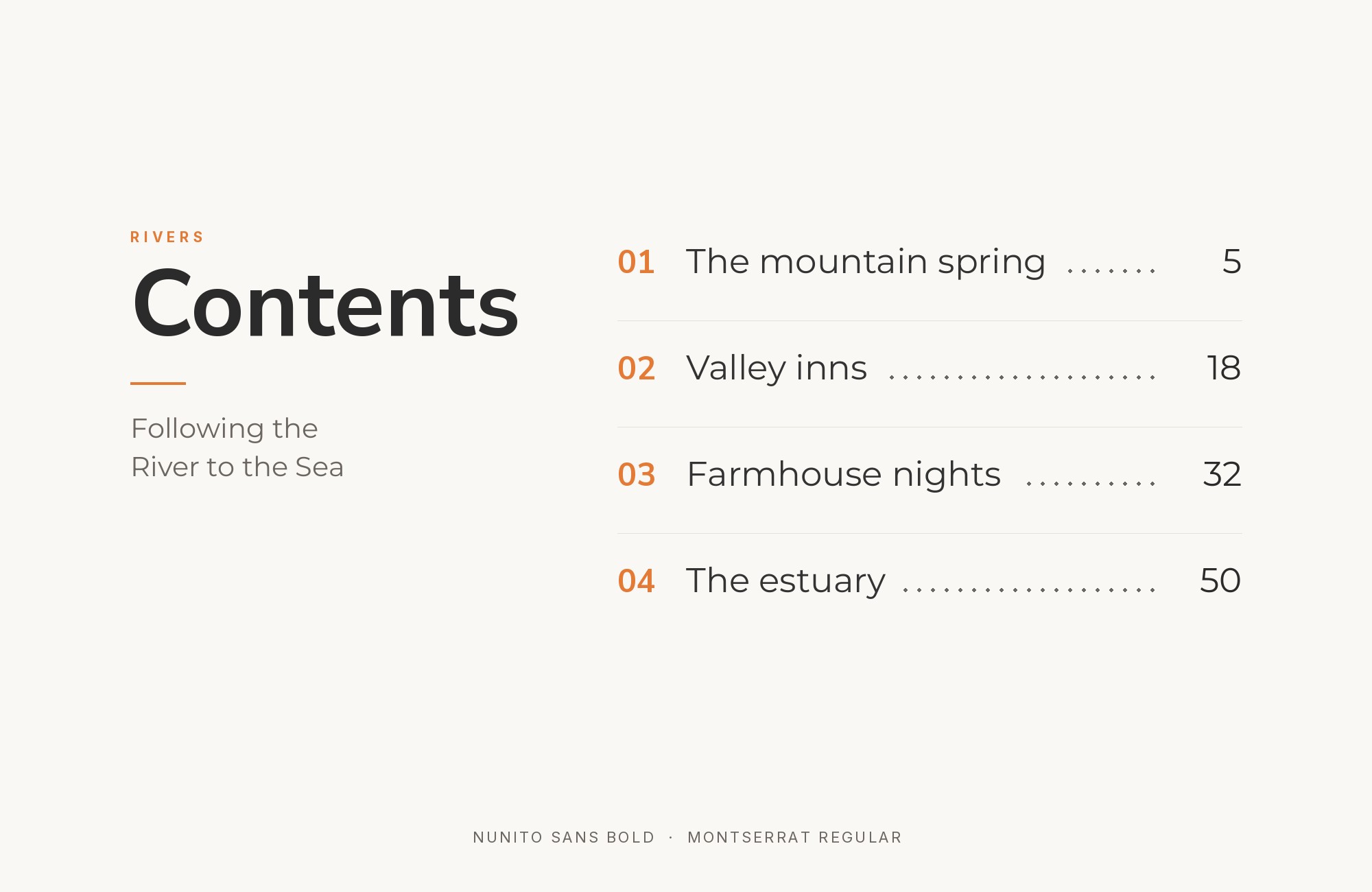 Nunito Sans and Montserrat font pairing: Nunito Sans headline with Montserrat body text