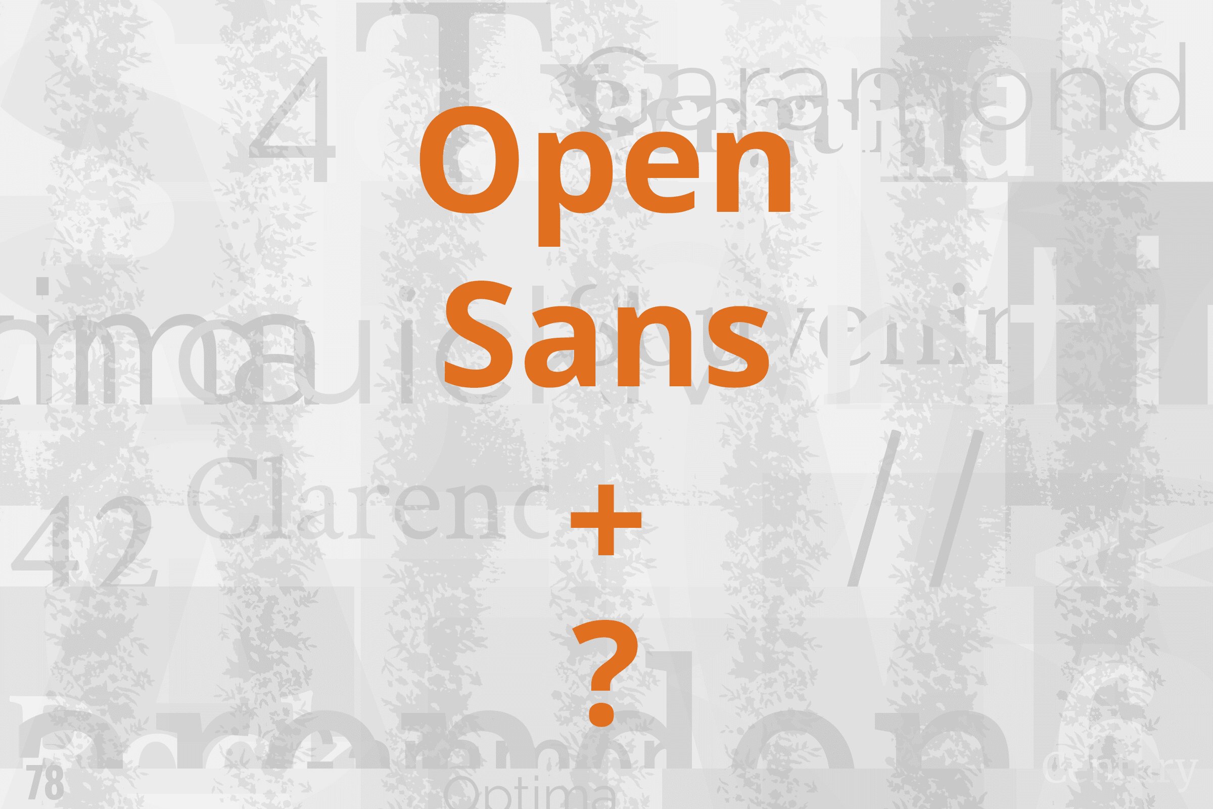 What Fonts Go With Open Sans?