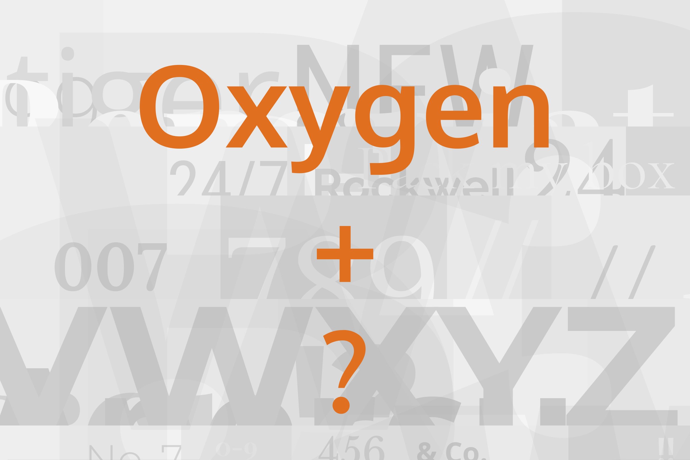 oxygen font pairing