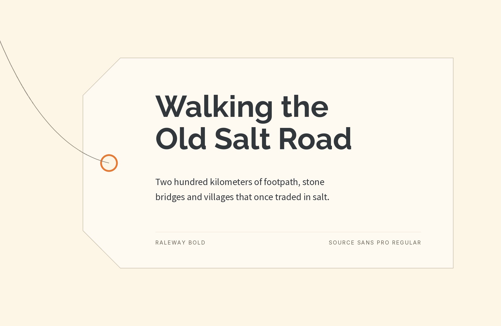Raleway and Source Sans Pro font pairing: Raleway headline with Source Sans Pro body text