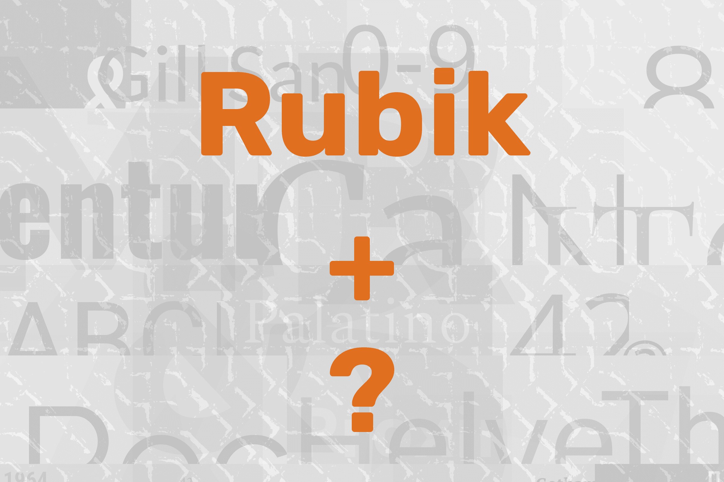 What Fonts Go With Rubik?