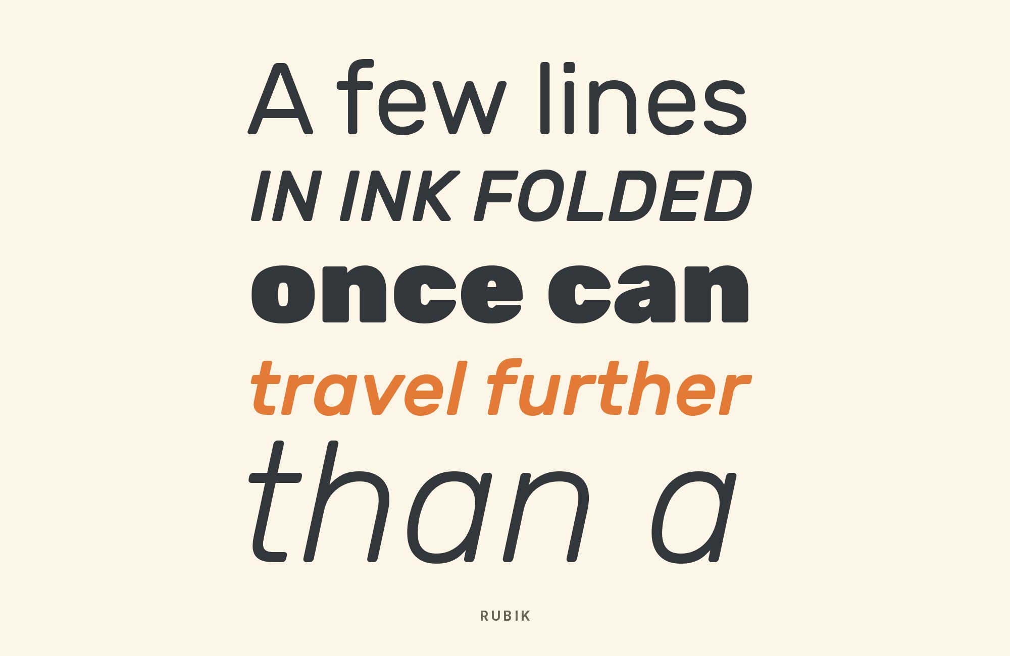 Rubik type specimen