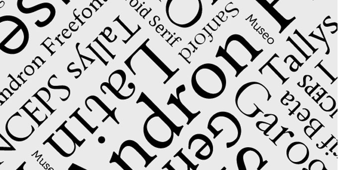 serif font