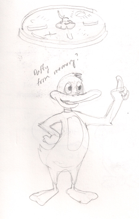 Can I draw Daffy Duck from memory? No, I cannot draw Daffy Duck from memory.
