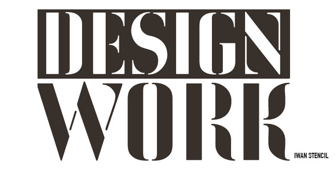 stencil font