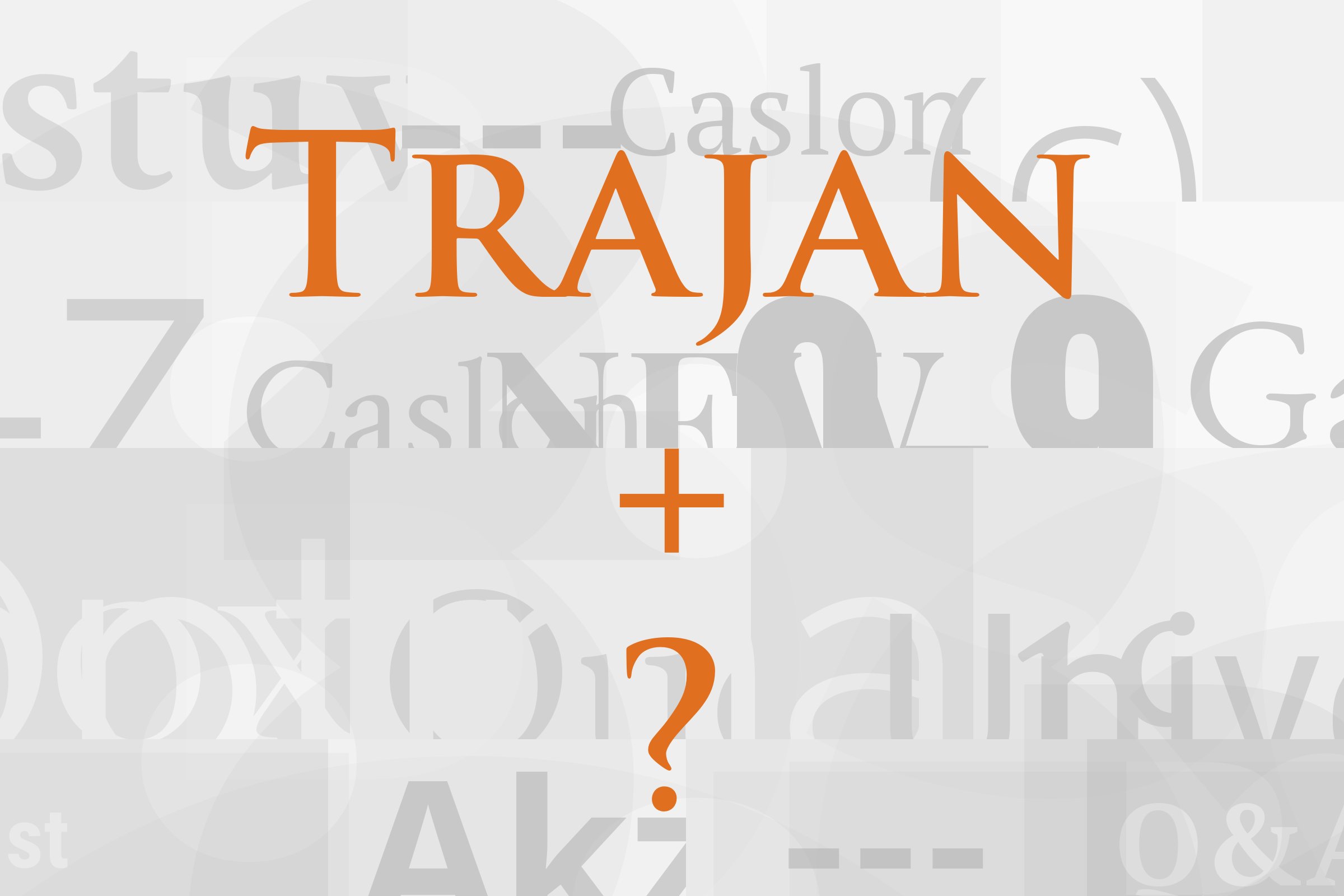 trajan font pairing