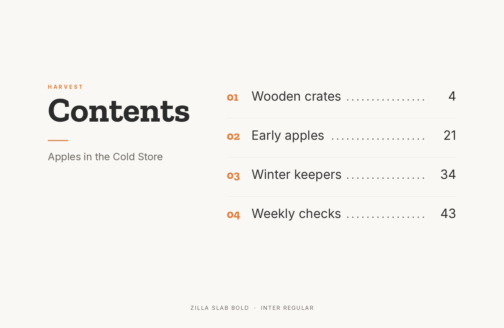 Zilla Slab and Inter font pairing: Zilla Slab headline with Inter body text
