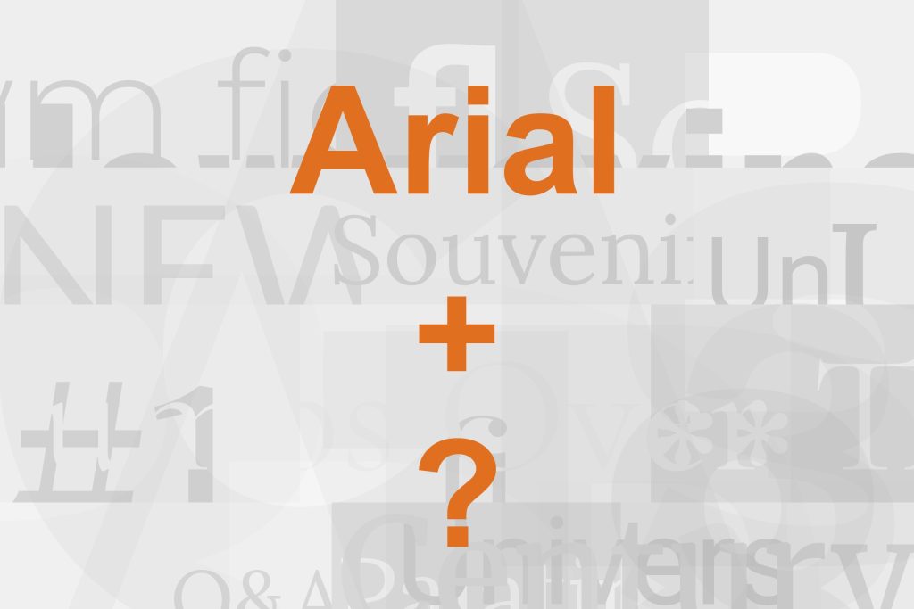 arial font pairing
