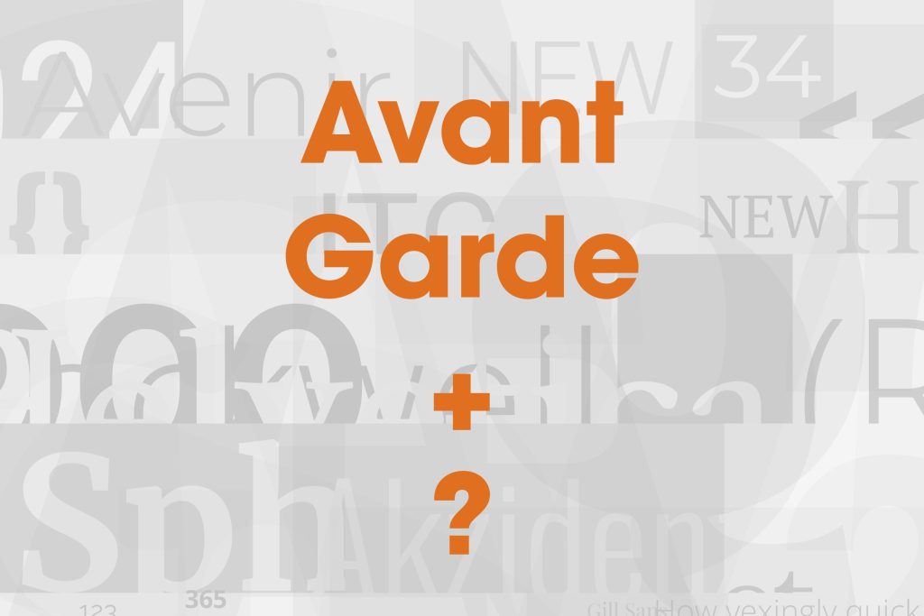 avant garde font pairing
