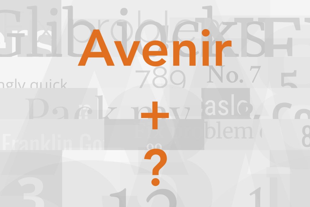 Avenir font pairing