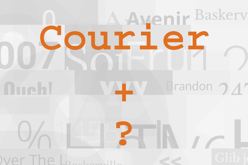 courier font pairing
