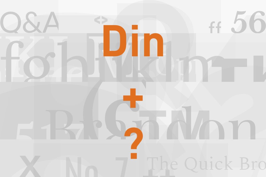 din font pairing