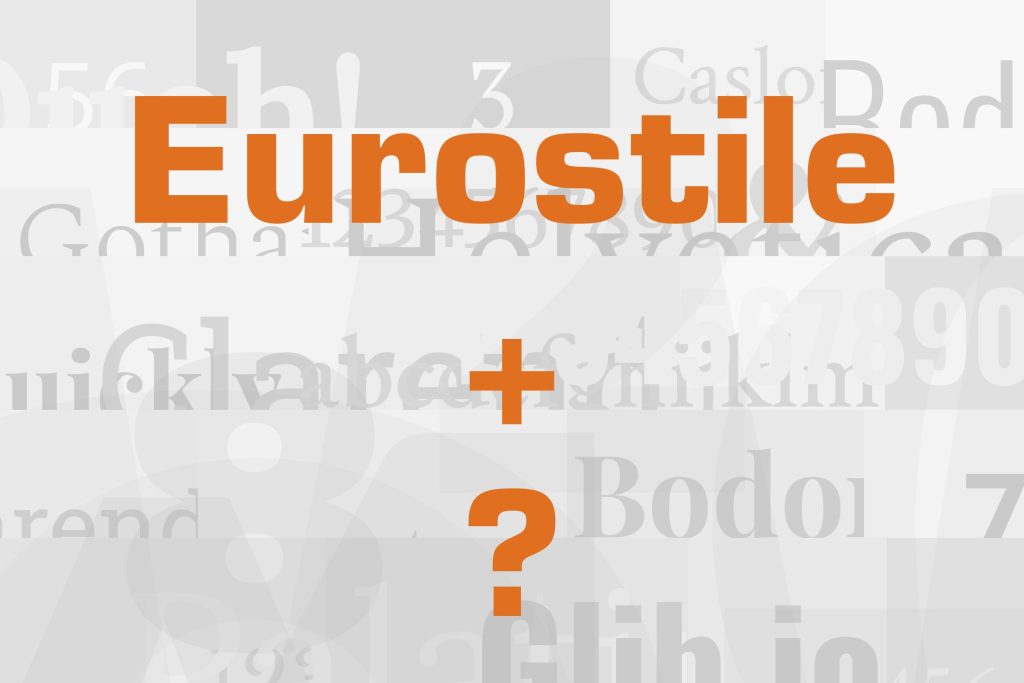 eurostile font pairing